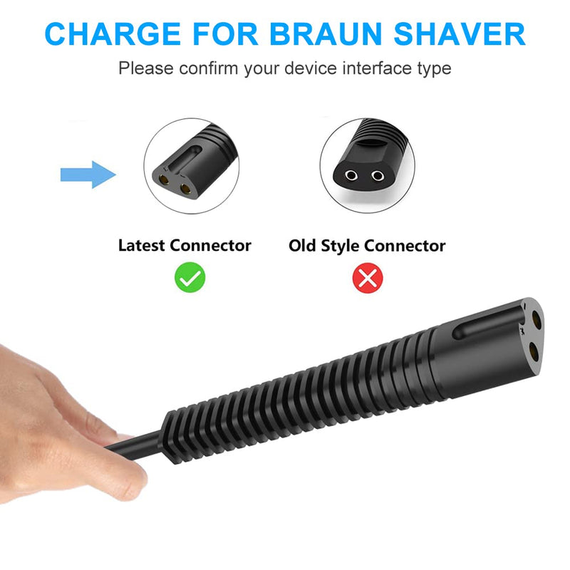 [Australia] - Newding 12V Charger Braun Shaver Series 9 7 5 3 1 and Silk-epil 5 7 9, UK Adapter Power Cord, Wet&Dry Electric Razor Beard Trimmer Cable for 3010s 3020s 3040s 5377 5513 5515 5544 BT5090 590cc 9395cc 