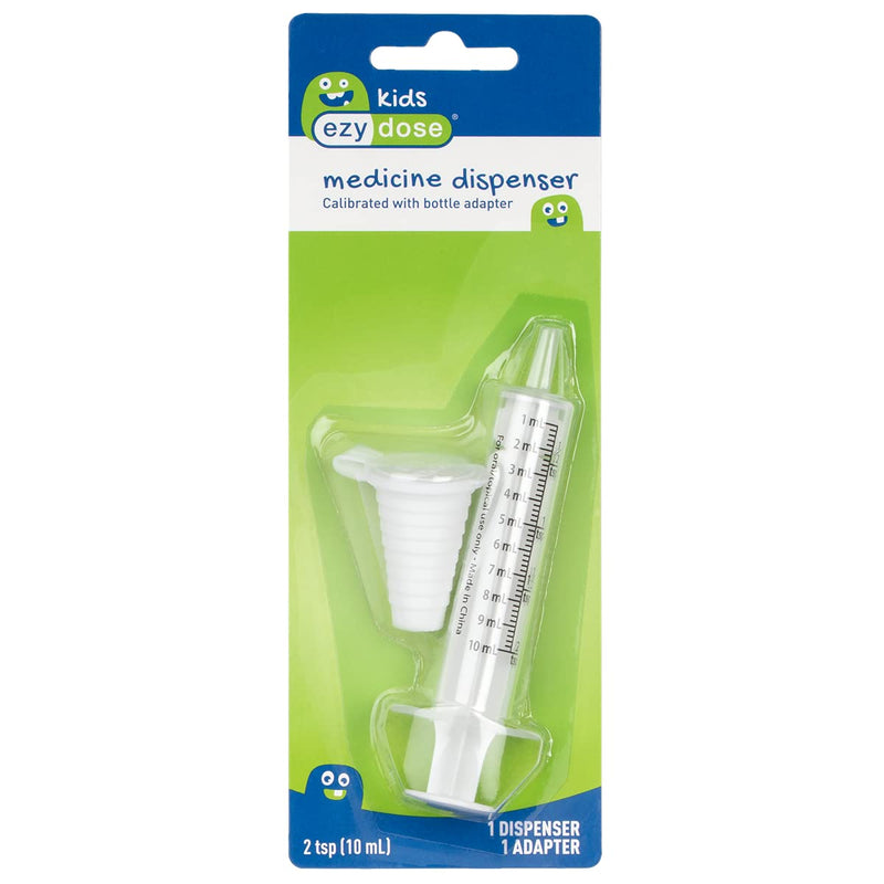 [Australia] - Ezy Dose Kids Baby Oral Syringe & Dispenser | Calibrated for Liquid Medicine | 10 mL/2 TSP | Includes Bottle Adapter Oral Syringe - 2 TSP (10 mL) 1 Count (Pack of 1) 