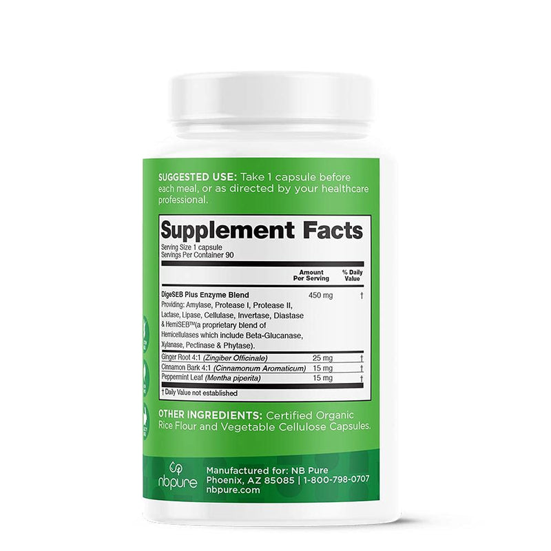 [Australia] - nbpure Digestive Enzyme Complex Vegetarian Capsules, 90 Count 