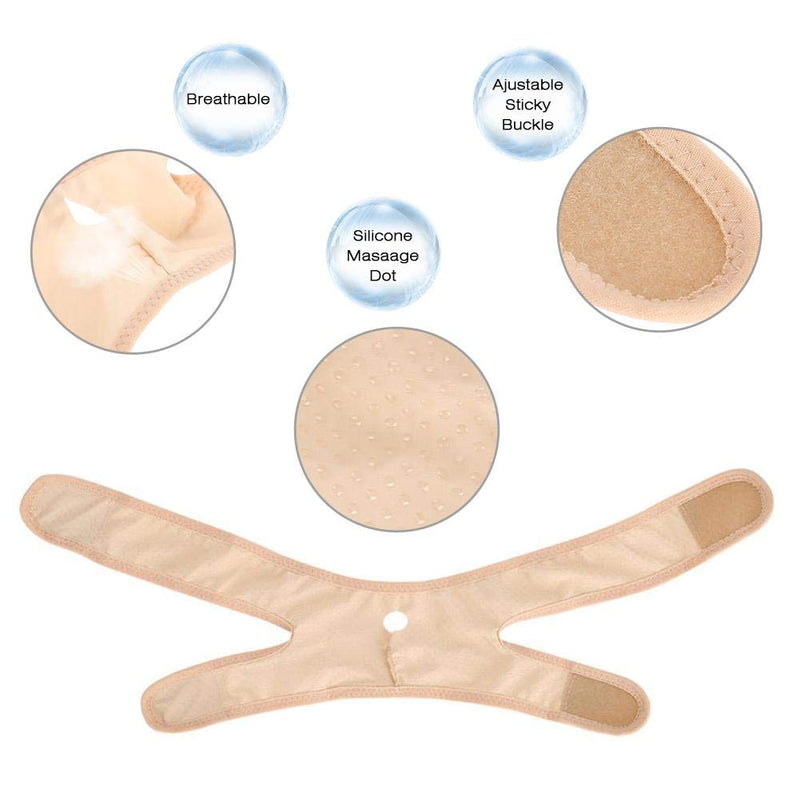 [Australia] - Facial Slimming Mask, Skin Lifting Mask Slimming Chin Correction Tool with Silicone Massage,V Line Band Neck Compression Face 