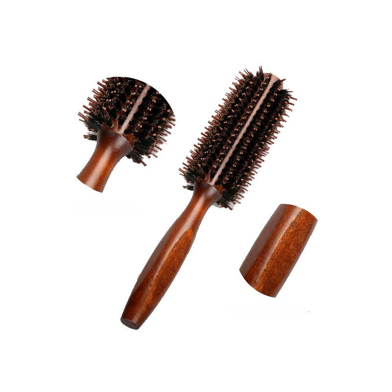 [Australia] - 2-PACK Hairbrush Natural Boar Bristle Round Wooden Hair Brush Curling Combs for Women Girls Men Mid Hair (Diameter 4.7cmÔºà1.85InchÔºâ) Diameter 4.7cmÔºà1.85InchÔºâ 