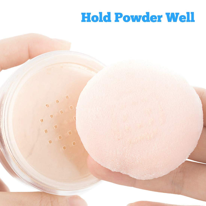 [Australia] - Kalevel Velour Powder Puffs Washable Makeup Face Powder Puff Large Round Cosmetic Puff Makeup Sponge for Powder and Liquid Foundation (3pack, 3 Sizes) 3pcs 