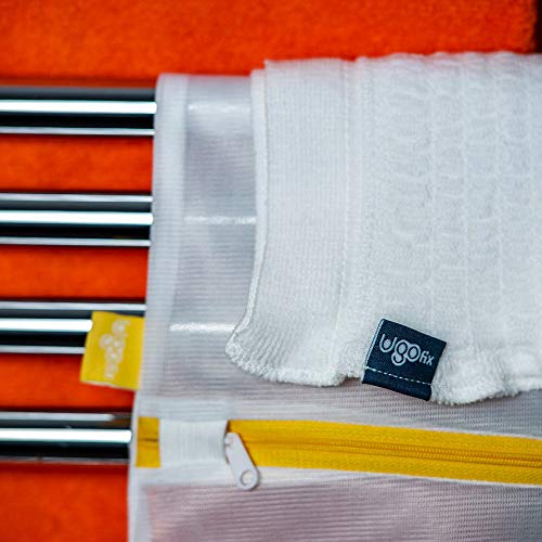 [Australia] - Ugo Fix Sleeve (x4) - Catheter Leg Bag Holder/Catheter Bag Cover, Strong and Durable Fibre Blends with External Seams, Washable and Reusable with Free Laundry Bag (Pack of 4) (Small) Small (Pack of 4) 