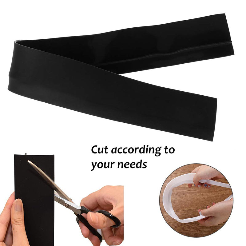 [Australia] - CozyKit Silicone Kitchen Stove Counter Gap Cover Long & Wide Gap Filler (2 Pack) Seals Spills Between Counters, Stovetops, Washing Machines, Oven, Washer, Dryer - Heat-Resistant and Easy Clean (Black) Black 
