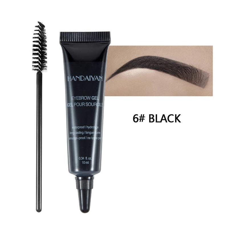 [Australia] - Professional Makeup Eyebrow Gel Long Lasting Waterproof Eyebrow Tattoo Makeup Tint Eyebrow Gel Cream (06#BLACK) BLACK 