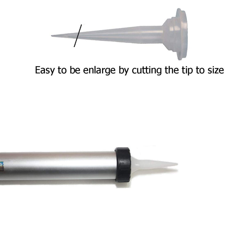 [Australia] - Caulking Nozzle Cones Nozzles for Sausage Caulking Gun, Reusable Caulk Nozzle Applicator, Durable Epoxy Piston Caulk Cap Replacement,10 Pieces 