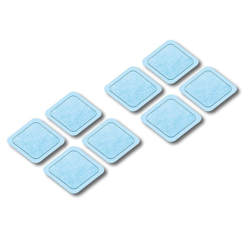 [Australia] - Beurer EM59 Electrode Replacement Set, Suitable for the Beurer EM59 Digital TENS/EMS Device with Heat, Pack of 8 45x45 mm Gel Pads Single 