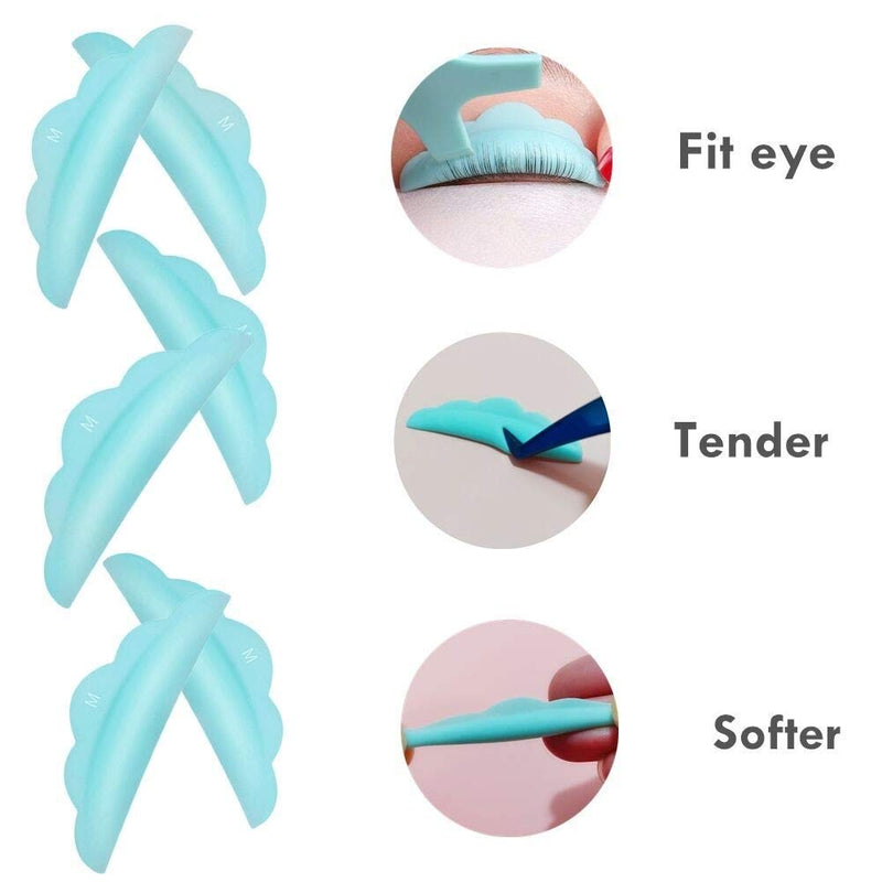 [Australia] - Libeauty Lash Lift Pads，DIY Eyelash Lift Pads，Eyealsh Perm Rods, Lash Lifting At Home 10 Pcs Sky Blue Pads 5 Size SMM1M2L Reusable Soft Silicone Shields 