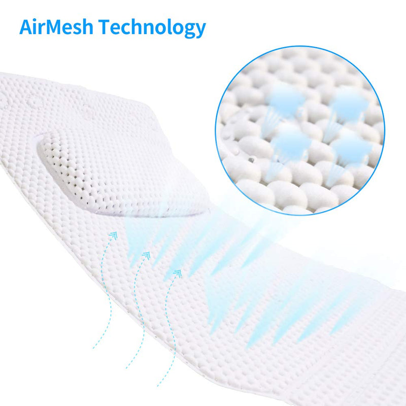 [Australia] - KR Bath Pillow Full Body，Non-Slip Cushioned Bathtub Pillow，Luxury 3D Air Mesh Spa Bathtub Cushion for Neck Head Shoulder and Back Support，Quick Drying Machine Wash Safe 