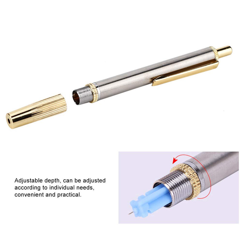 [Australia] - Automatic Blood Lancing Pen, Needle Sticking Automatic Rebound Service Life Adjustable Lancing Device Made of Stainless Steel for Blood Test 