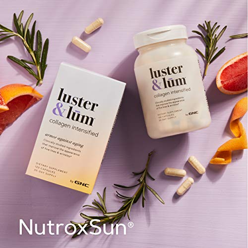 [Australia] - Luster & Lum by GNC Collagen Intensified, Promotes Skin Elasticity & Smoothness, Improves Skin Tone, Gluten-Free, 120 Capsules 