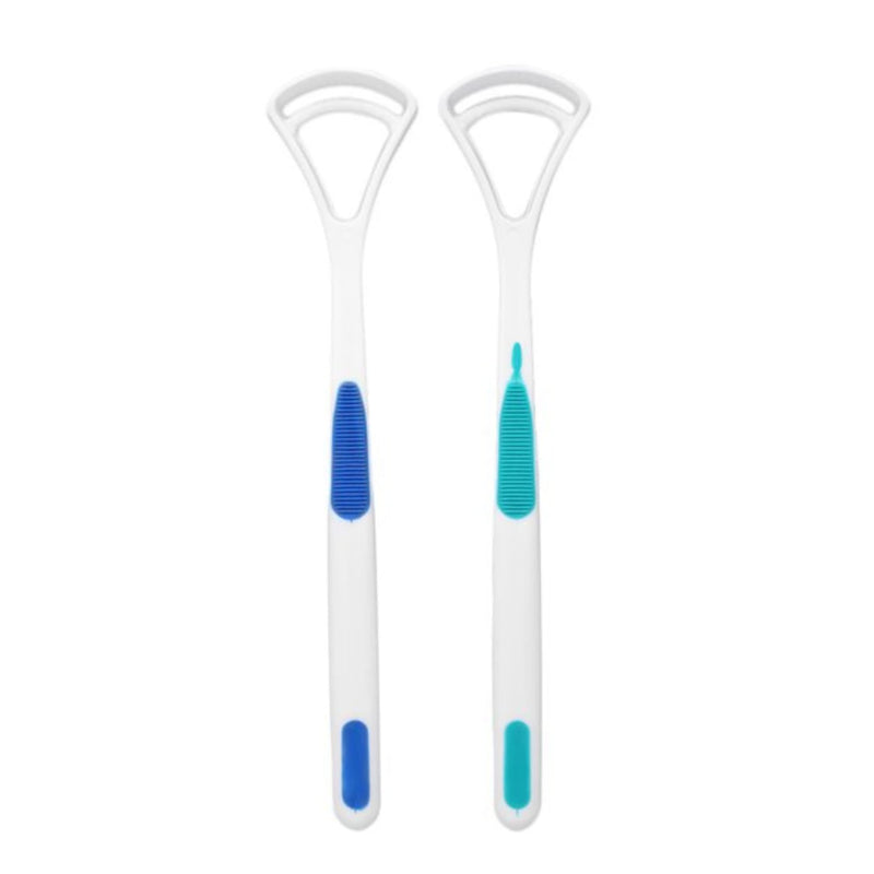 [Australia] - Glamified - Tongue Scraper Tongue Brush 2 Color Pack, 2 Pack 