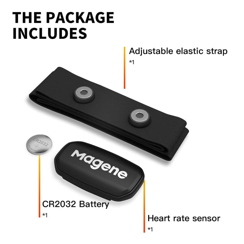 [Australia] - Magene H303 Heart Rate Monitor, Heart Rate Sensor Chest Strap, Protocol ANT+/Bluetooth, Compatible with IOS/Android APPs Black 
