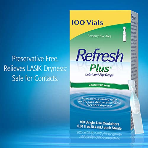 [Australia] - Allergan Refresh Plus Lubricant Eye Drops Single-Use Vials 1Pack (100 ct ) klk#Gskx 