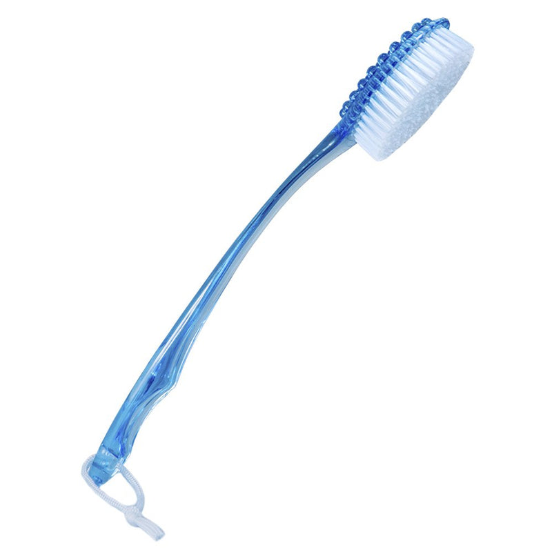 [Australia] - Bath Brush with 14" Long Handle Blue Shower Body Back Scrubber Massager (Blue) 