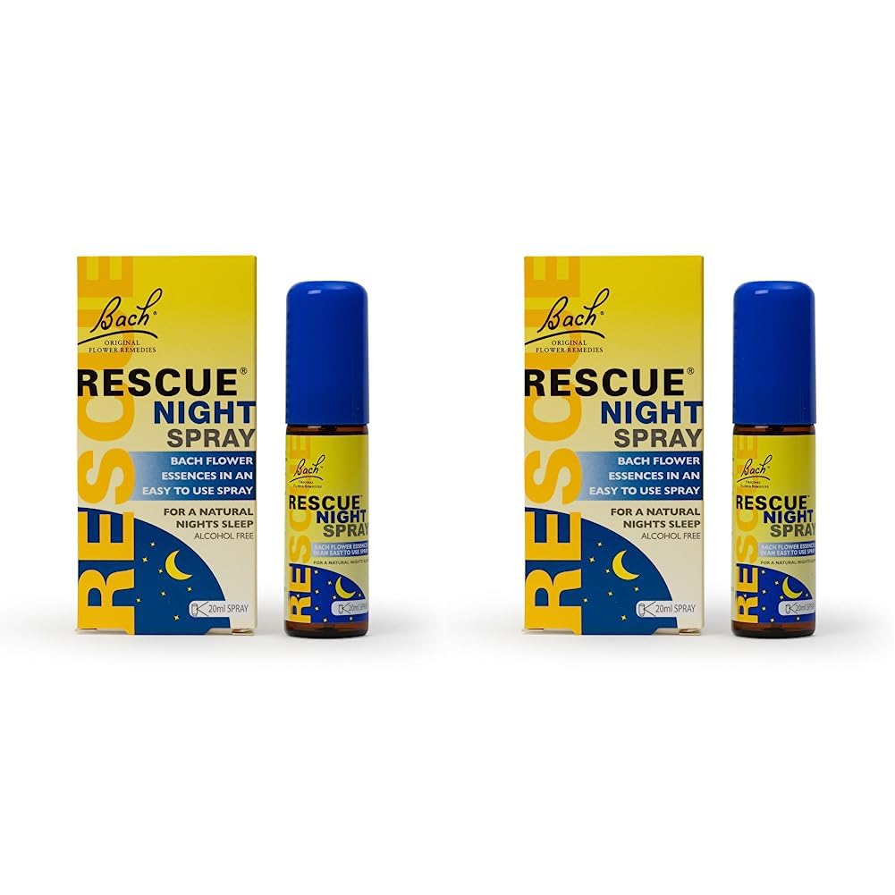 [Australia] - Nelson's Rescue Remedy Night Spray, Flower Essences, Natural Sleep Aid to Refresh & Recharge, Ready for The Day Ahead - 20ml Spray Bottle (Pack of 2) 