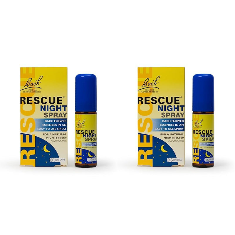 [Australia] - Nelson's Rescue Remedy Night Spray, Flower Essences, Natural Sleep Aid to Refresh & Recharge, Ready for The Day Ahead - 20ml Spray Bottle (Pack of 2) 