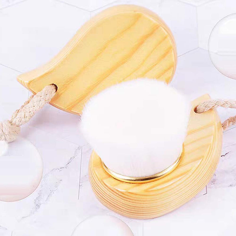 [Australia] - 1Pc Beauty Brush Shape Hangable Brush Deep Pore Cleaning Gently Brushes Massages the Skin Exfoliate Face Cleanser Cosmetic Beauty Tools Face Cleaning Beauty Brush(Wooden color) 