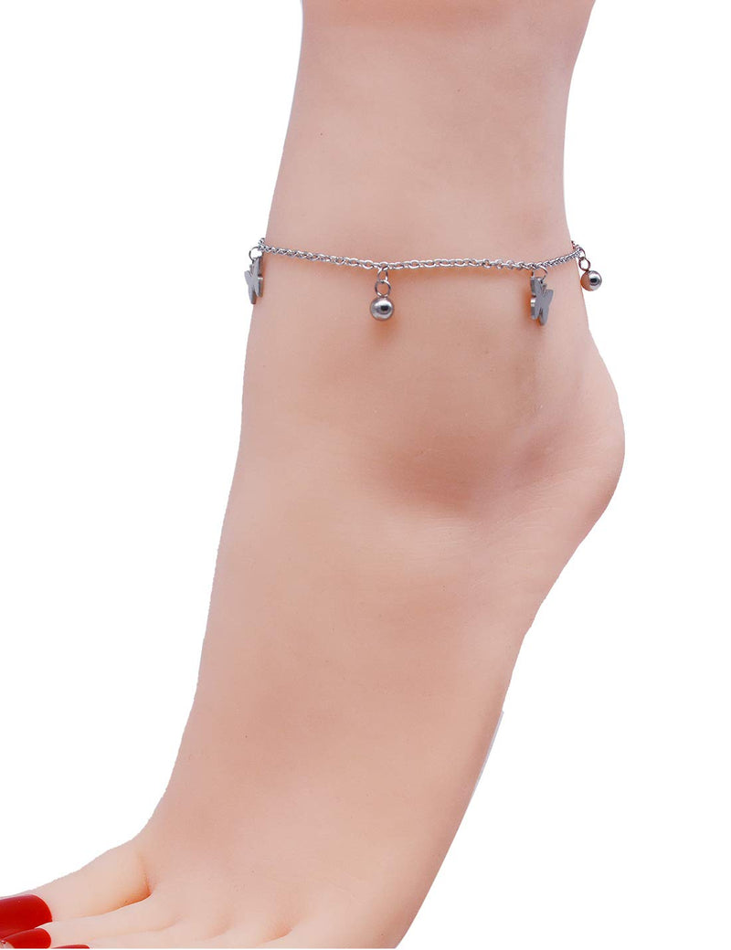 [Australia] - CEYIYA Rose Gold Ankle Bracelets for Women - Dainty Butterfly,Life Tree,Turtle,World Map Anklet Plated in 18K Gold for Teen Girls,Ladies - Fashion Silver Stainless Steel Link Foot Jewellery Gold Butterfly gold-plated-stainless-steel 