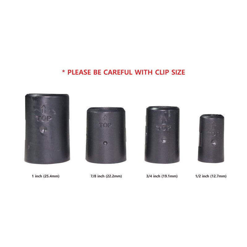 [Australia] - Apollo Hardware 7/8 Inch Shelf Clips/Split Sleeves, Black, 2 Pack / 8 Pair (7/8" & 22.2mm Diameter Post Size) 