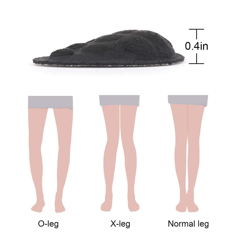 [Australia] - Dr. Foot's Supination & Over-Pronation Corrective Shoe Inserts, Medial & Lateral Heel Wedge Insoles for Foot Alignment, Knee Pain, Bow Legs, Osteoarthritis - 3 Pairs (Black) Black 