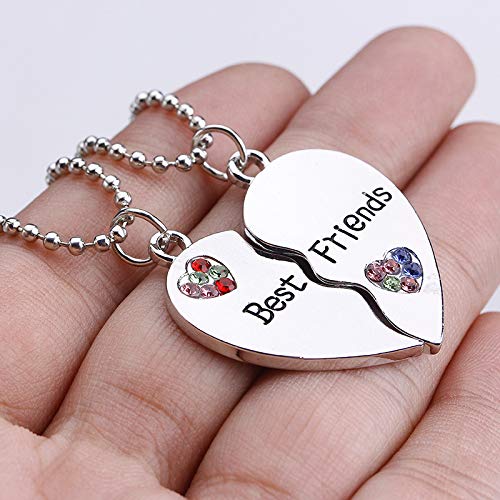 [Australia] - Best Friend Friendship BFF Necklaces, Heart-Broken 2 Piece Friendship Best Friends Daughter Christmas Birthday Gifts for Teen Girls Granddaughter 