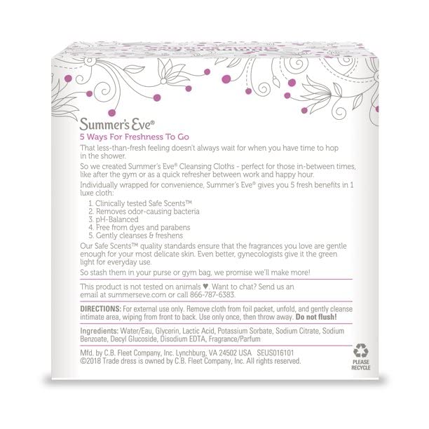 [Australia] - Summer's Eve Feminine Cleansing Cloths | Sensitive Skin | 16 Each | Pack of 2 16 Count (Pack of 2) Simply Sensitive-Wipes 