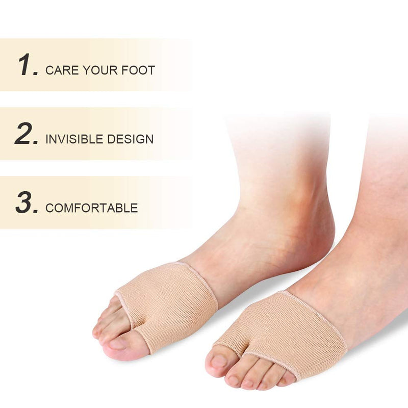 [Australia] - Bunion Corrector, Gel Toe Sleeve Metatarsal Pain Relief Forefoot Shock Pressure Relief Protection Feet Care Sports Gel Open Toe Compression Socks for Moisturizing Dry Cracked Skin(S) S 