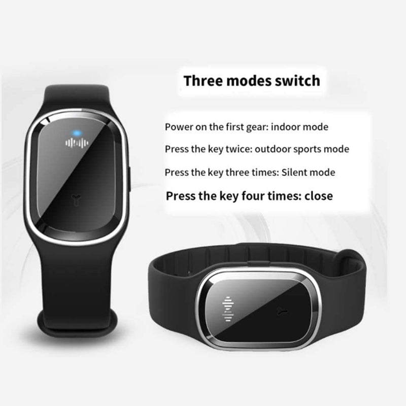 [Australia] - MZFANG Mosquito Repellent Bracelet Ultrasonic Anti Mosquito Repeller Wristband Watch USB charge Waterproof Portable for Children Adults (Black) Black 