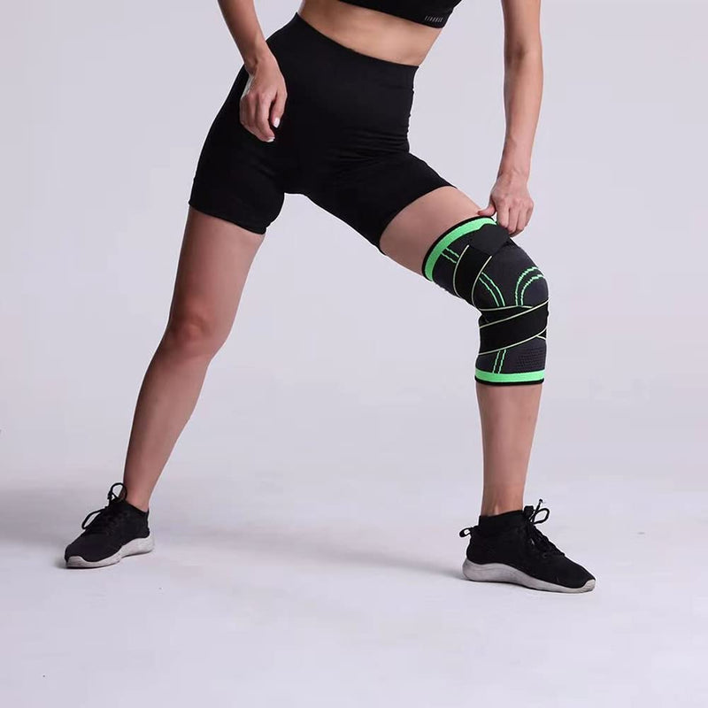 [Australia] - NuCamper Knee Brace for Arthritis Pain,Adjustable Compression Sleeve for Men Women Pain Relief，Knee Support for Injury Recovery, Meniscus Tear,Runing,Sports,Workout Green Large 