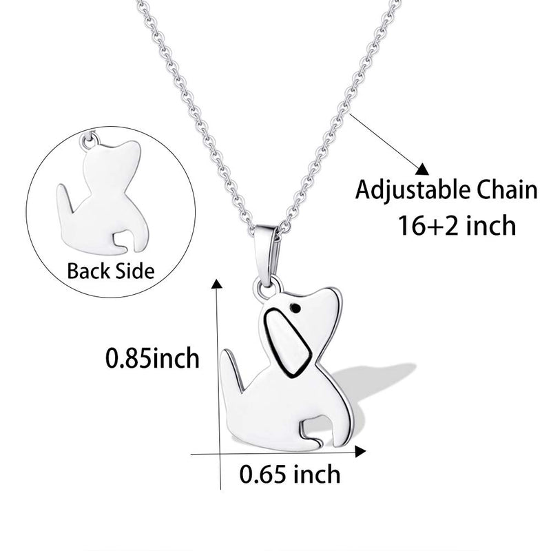 [Australia] - AONED Dog Necklace for Women Girls Daughter Jewelry Gifts 18.5 Inches Adjustable Chain A:Dog Necklace 