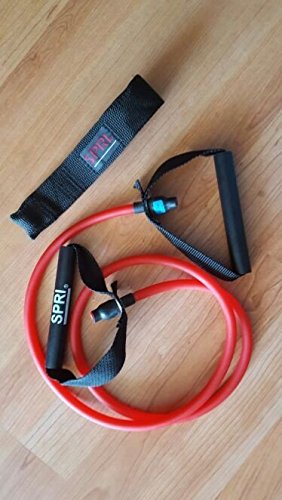 [Australia] - SPRI Xertube Resistance Bands with Handles – All Exercise Cords Sold Separately with Home Gym Workout Fitness Door Anchor Attachment Option With Door Attachment Red Medium 