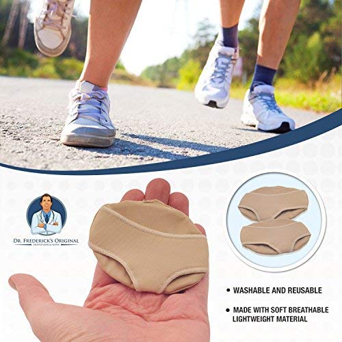 [Australia] - Dr. Frederick's Original Gel Pad Metatarsal Sleeves - 2 Pieces Metatarsal Pads for Forefoot Pain - Metatarsalgia, Morton's Neuroma, Plantar Warts, Corns and Sesamoiditis - Small | W4.5-6.5 
