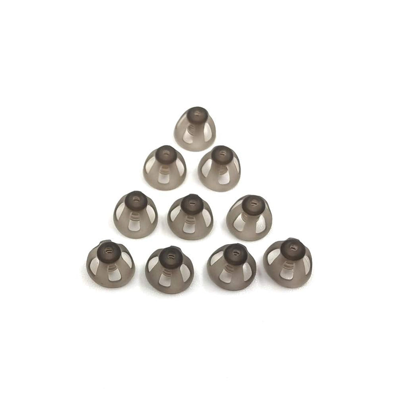 [Australia] - Hearing Aid Domes 8mm Smoky Gray Tips Ear Pieces Comfortable for Open Fit BTE Sound Amplifier PSAP Kit Invisible, Except for RIC 8mm (M * 10) 