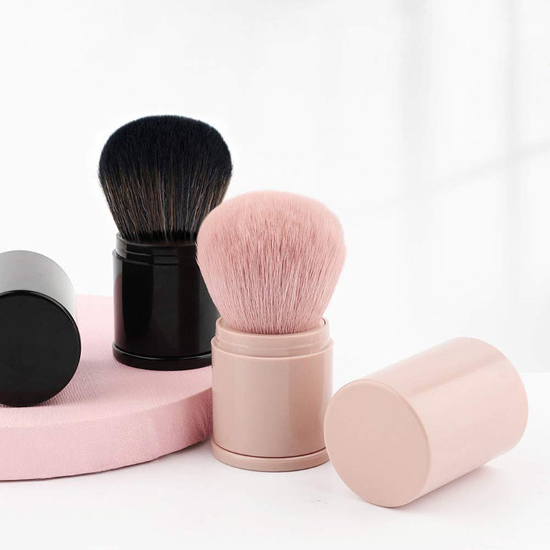 [Australia] - Retractable Kabuki Foundation Brush Travel Face Blush Brush for Mineral Powder, Contouring, Cream 