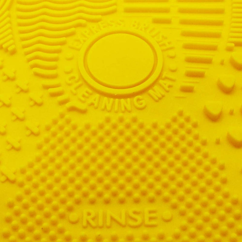 [Australia] - Yellow Silicone Makeup Brush Cleaning Mat From Royal Care Cosmetics Yellow 