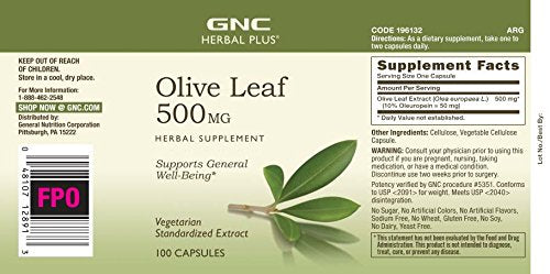 [Australia] - GNC Herbal Plus Olive Leaf 500 mg 