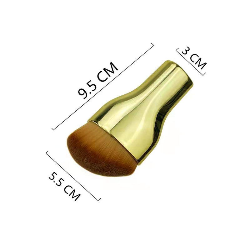 [Australia] - Angled Foundation Brush Makeup Face Kabuki Foundation Brush, Synthetic Professional Liquid Blending Mineral Powder Makeup Tools, Large Full Coverage Makeup Brushes (Golden) Golden 