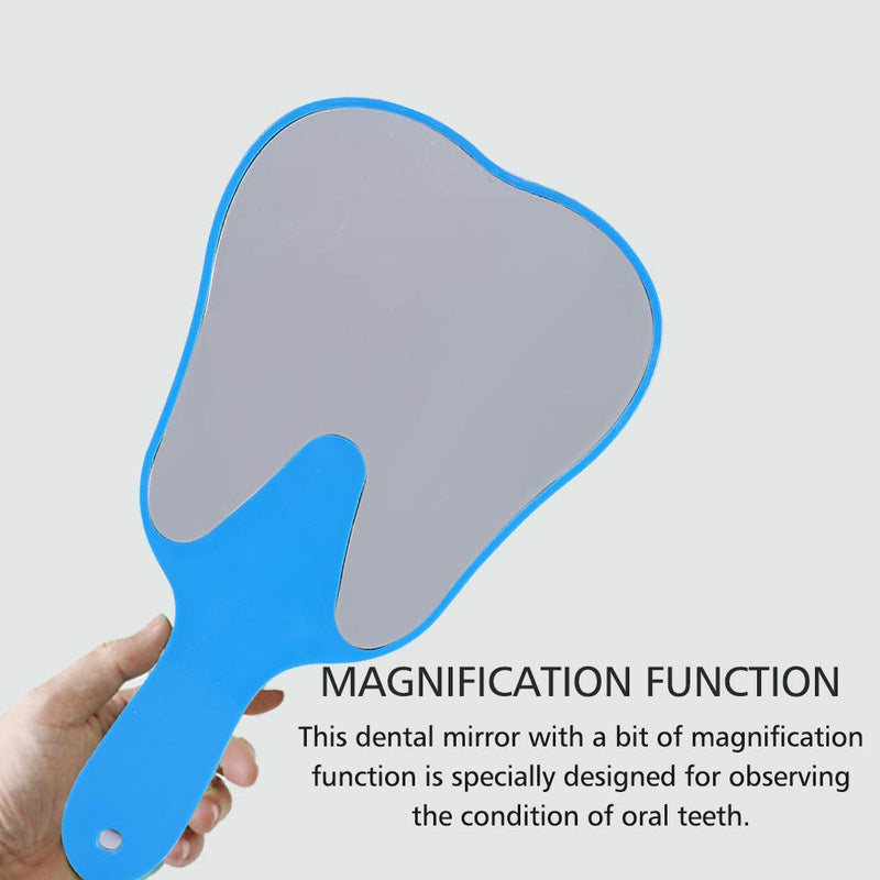 [Australia] - Dental Mirror, Teeth Inspection Mirror, Dentist Oral Hygiene Mouth Mirror, Plastic Handle Dental Care Hand Mirror Tool, Fashionable Cute Tooth Mirror for Dental Clinics (Blue) 