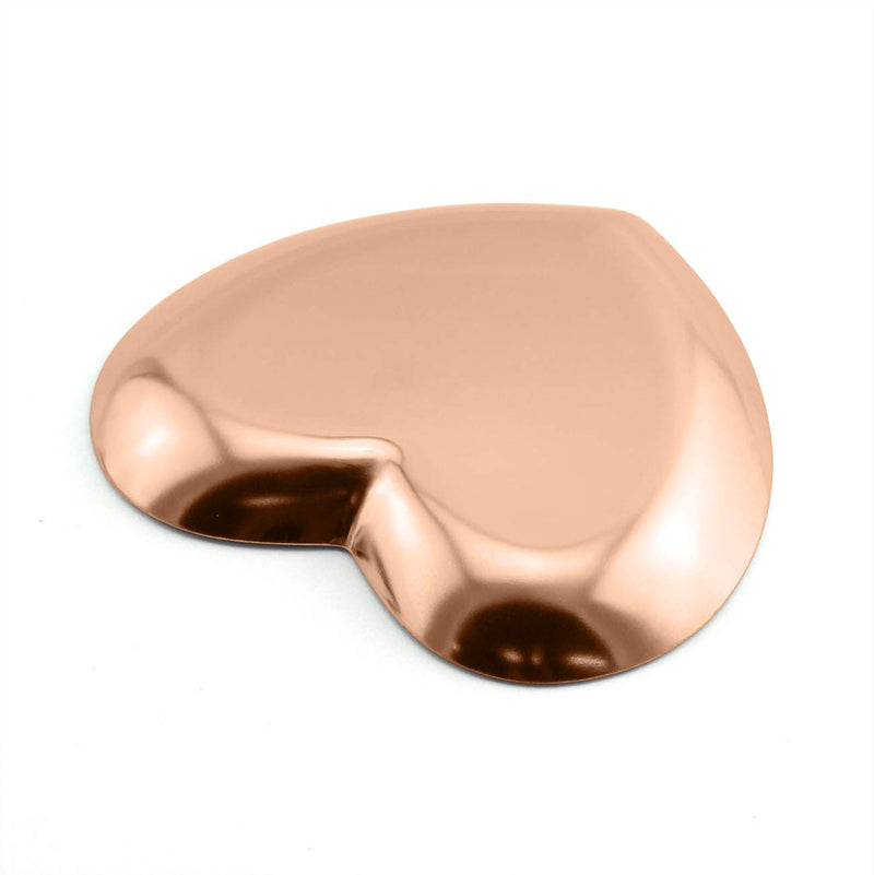 [Australia] - JCBIZ 1 Piece Rose Gold Luxurious Metal Storage Tray Heart Shaped Jewelry Display Tray Home Decoration Serving Plate Craft For Table Organizer 