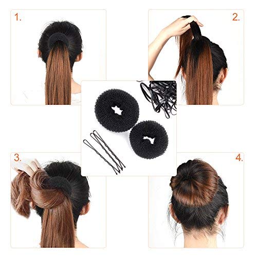 [Australia] - FEPITO Hair Styling Design Accessories Set Hair Modeling Tool Kit Spiral Hair Bun Maker Braid Tool for Girls Women Fashion Hair Design DIY 