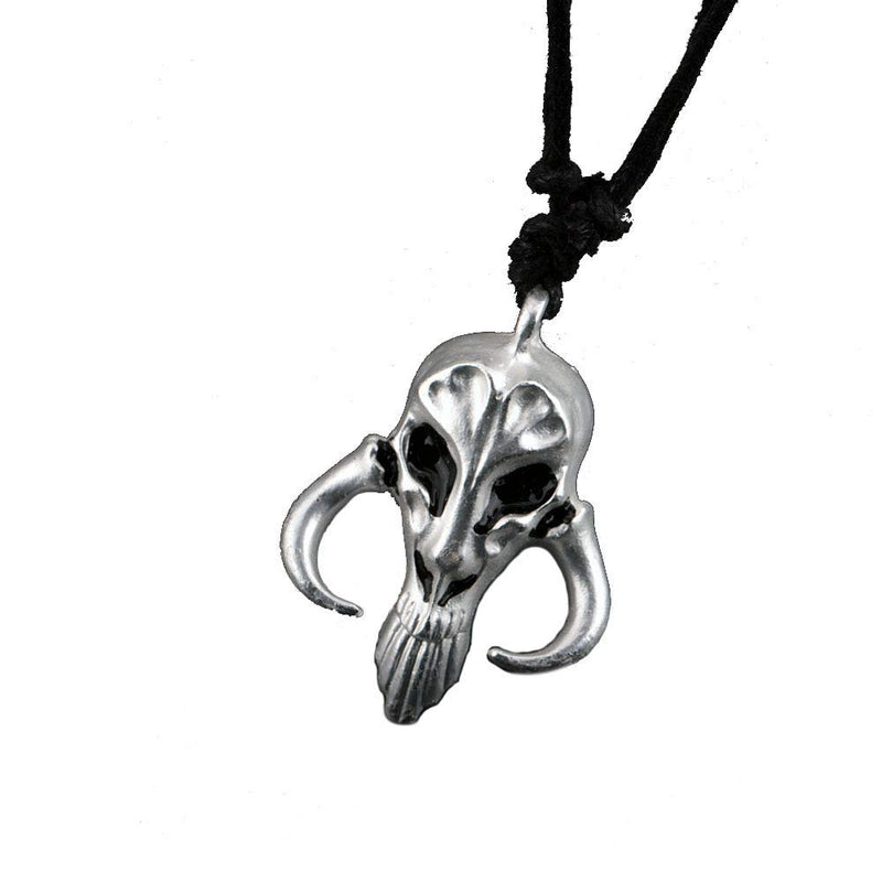 [Australia] - HANRESHE Mandalorian Symbol Necklace Boba Mythosaur Pendant Chain Bounty Hunter Skull Pendants Punk Jewelry for Men Gift 