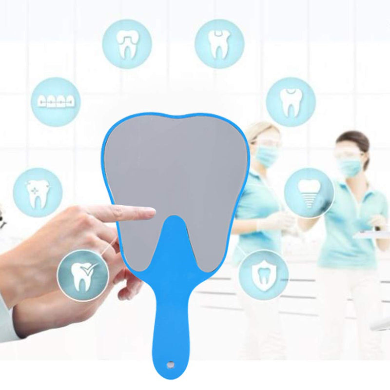 [Australia] - Dental Mirror, Teeth Inspection Mirror, Dentist Oral Hygiene Mouth Mirror, Plastic Handle Dental Care Hand Mirror Tool, Fashionable Cute Tooth Mirror for Dental Clinics (Blue) 