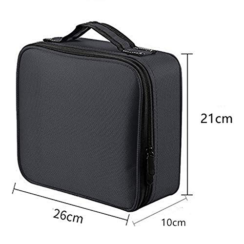 [Australia] - Travel Makeup Case Professional Travel Makeup Train Case 10'' Makeup Cosmetic Case Organizer Adjustable Dividers Travel Makeup Bag for Nail Tool,Makeup Brush,Toiletry,Jewelry and Digital Accessories Black-S 