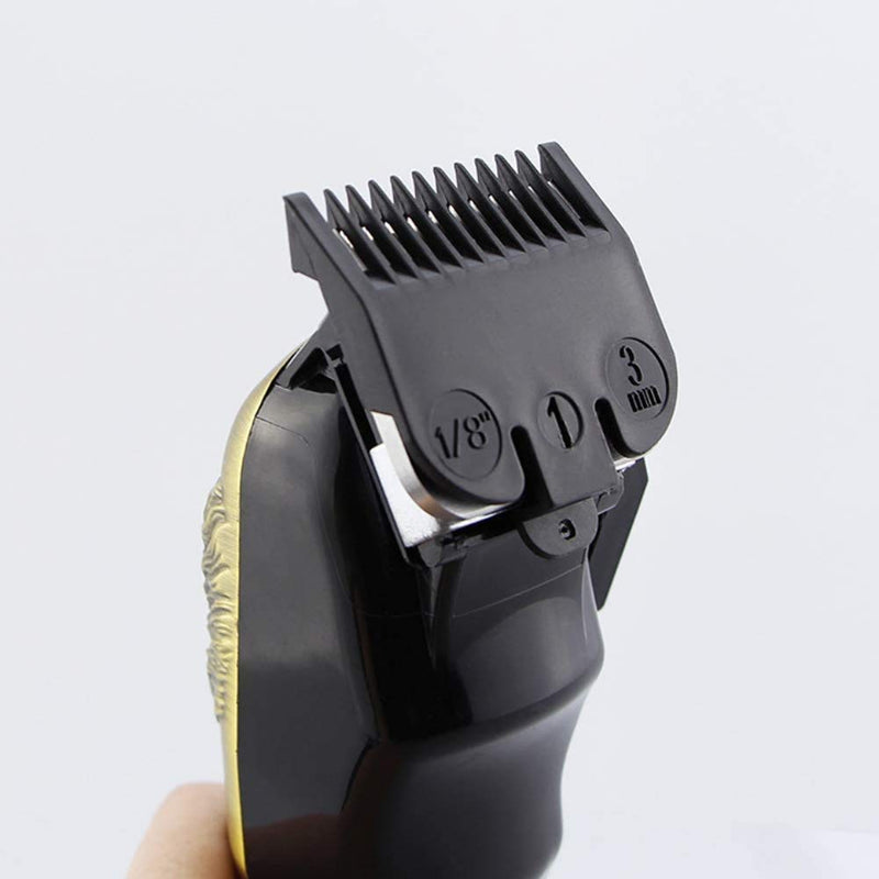 [Australia] - 8 PCS 8 Length Professional Hair Clipper Guide Combs, Replacement Guards Set, Attachment Guide Combs, Great Fits for All Full-Size Wahl Clippers/Trimmers(Black) 