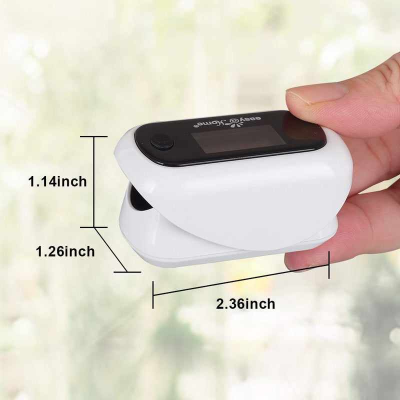 [Australia] - Easy@Home Fingertip Pulse Oximeter SpO2 Blood Oxygen Saturation Meter and Heart Rate Monitor, Rotatable OLED Display with Batteries Included, Portable Lanyard and Carrying Package-EHP035 