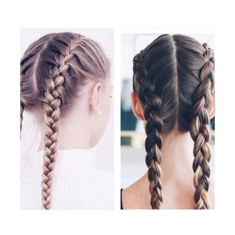 [Australia] - Hair Braiding Tool,Ponytail Holders,Topsy Tail Hair Tool, 8pcs Hair Braiding Tool Topsy Tail Loop French Braid Loop Tool Topsy Tail Kit, 4 Colors 