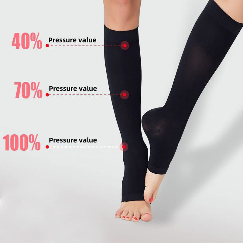 [Australia] - 2 Pair Compression Socks Plantar Fasciitis Socks Arch Support Foot Socks Skin Protection High Support Stockings for Men Women (S/M, Beige) S-M 