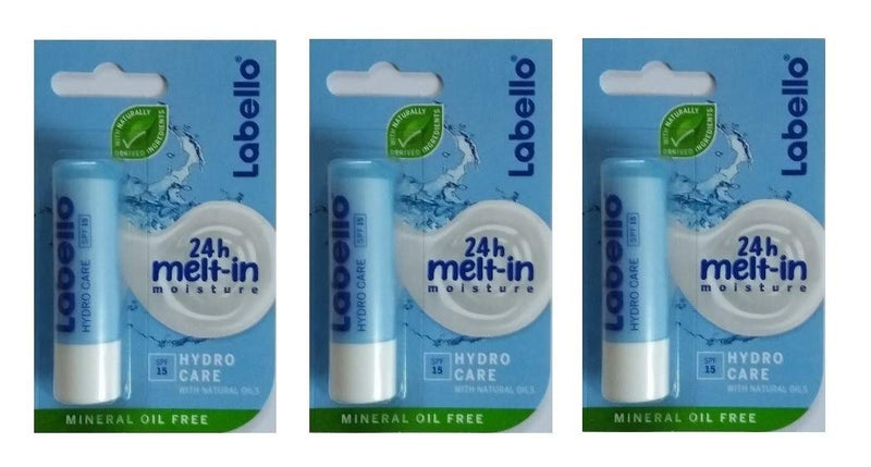 [Australia] - (Pack of 3) Labello Hydro Care Lip Balm with SPF 15 (3x5.5ml) 