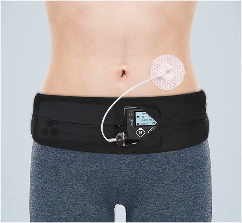 [Australia] - Comfortable No Bounce Lightweight Medical Wide Band Holder Accessories for Men Women Diabetic Belt for Running or Travel Adjustable Insulin Pump Belt 